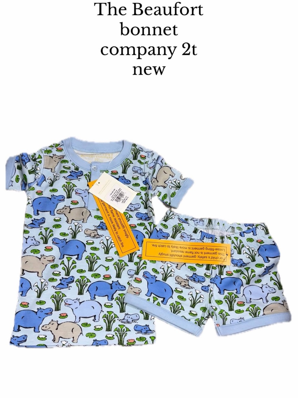 The Beaufort bonnet company 2t Sutton's Short Set Bal Harbour Hippo new